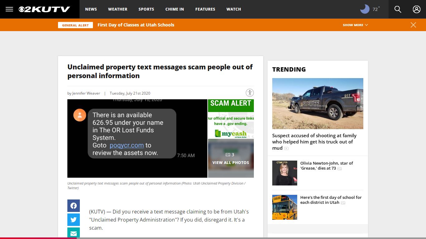 Unclaimed property text messages scam people out of ...